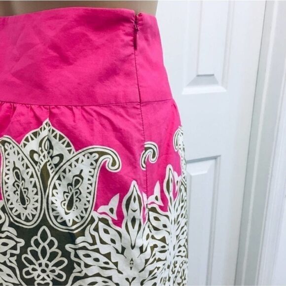 Tibi A Line Paisley Patterned Pink Mini Skirt size 6 - Picture 6 of 8